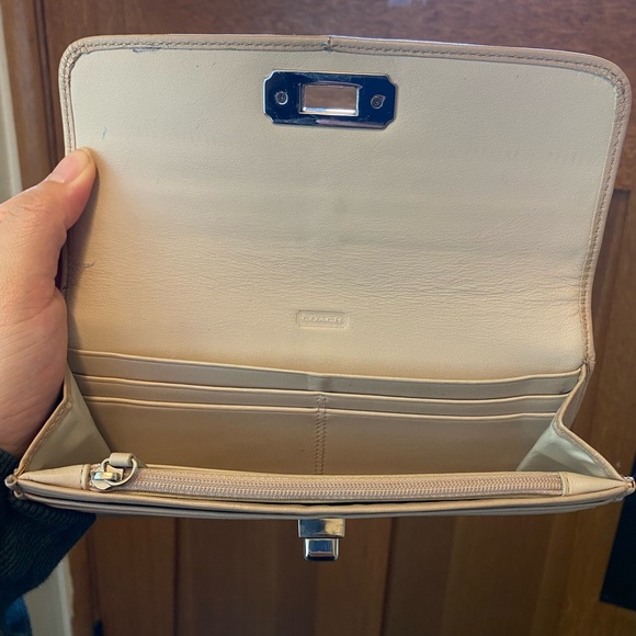 Coach Cream Envelope Slim Leather Wallet - Picture 5 of 6